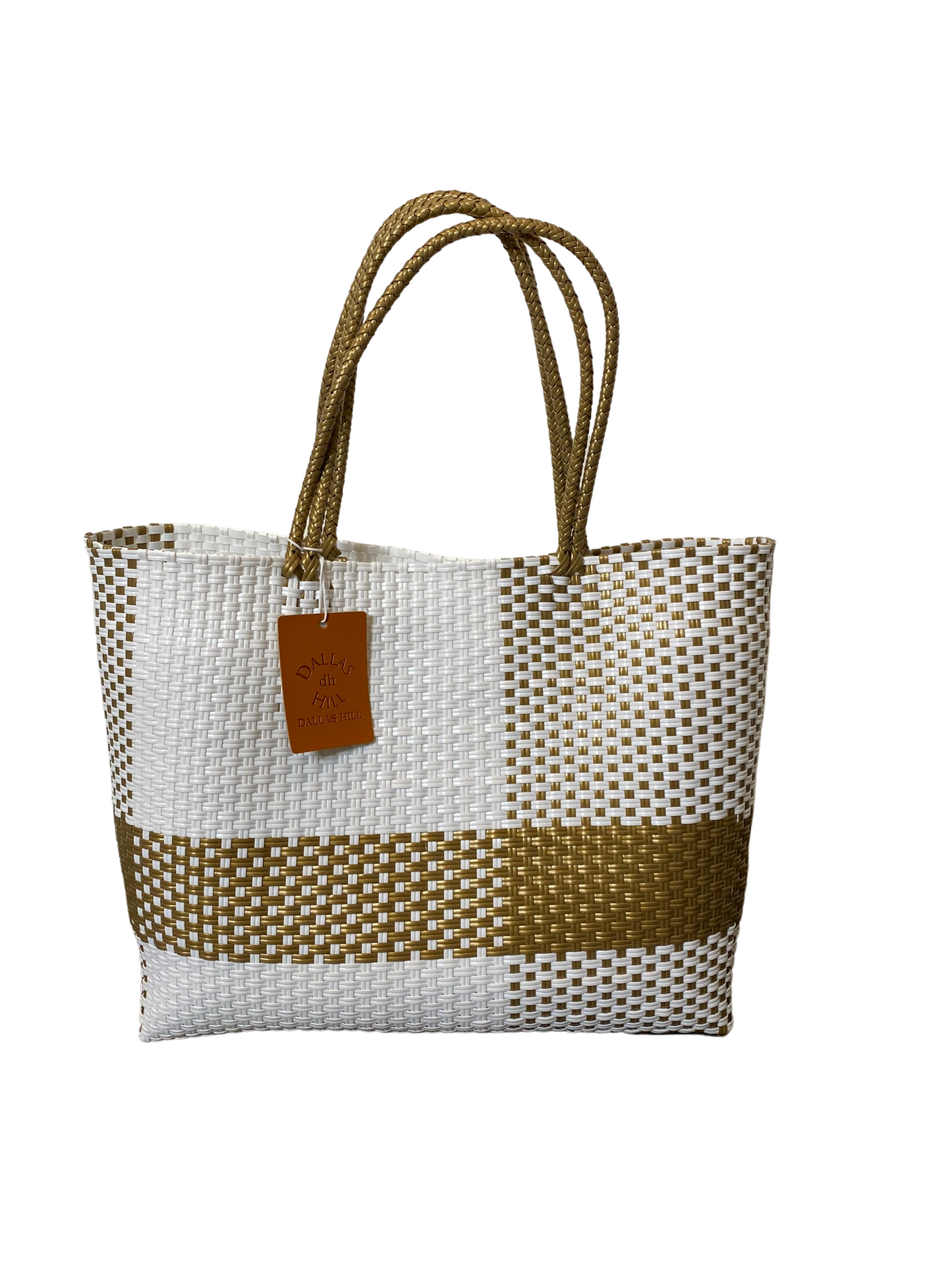 Handwoven Super Tote Bag for Women | Recycled Plastic Shoulder Purse | Summer Beach, Pool, and Travel Handbag