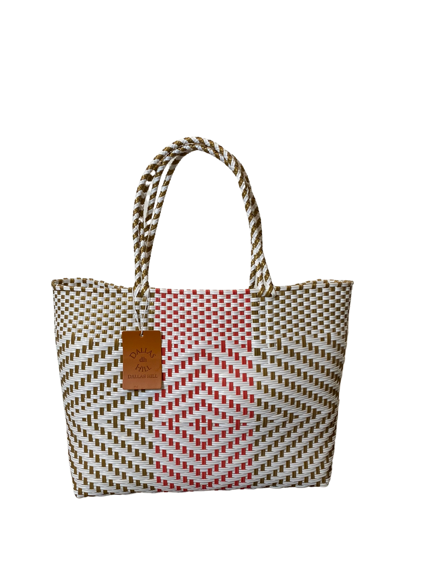 Handwoven Super Tote Bag for Women | Recycled Plastic Shoulder Purse | Summer Beach, Pool, and Travel Handbag