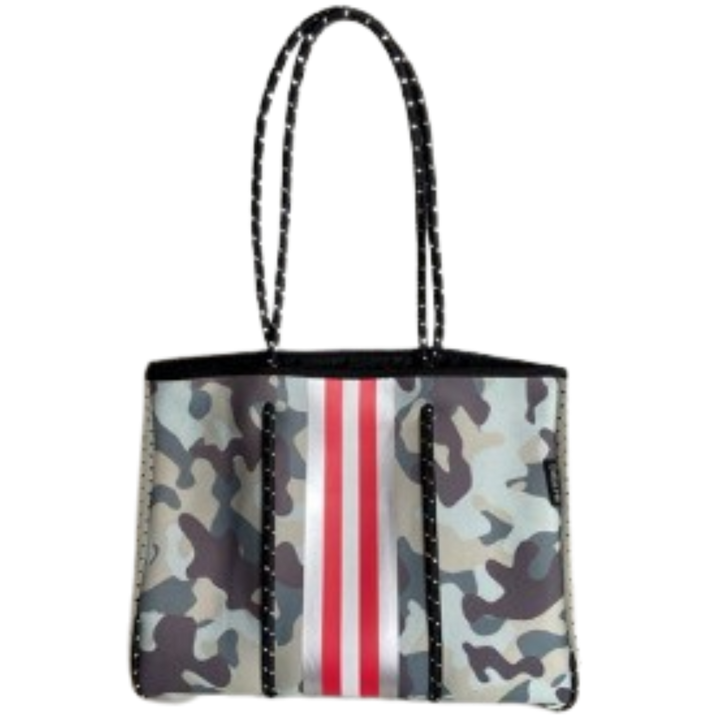 Neoprene Tote Bag Camo Sea Green & Gray by Dallas Hill Design