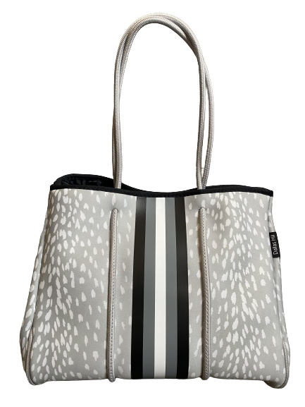 Neoprene Tote Bag Fawn Gray by Dallas Hill Design