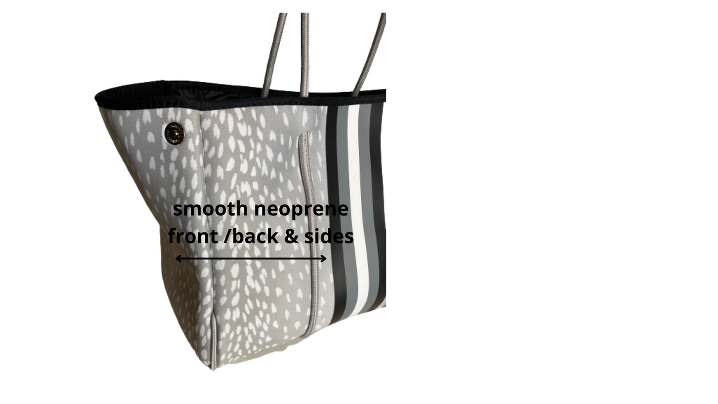 Neoprene Tote Bag Fawn Gray by Dallas Hill Design