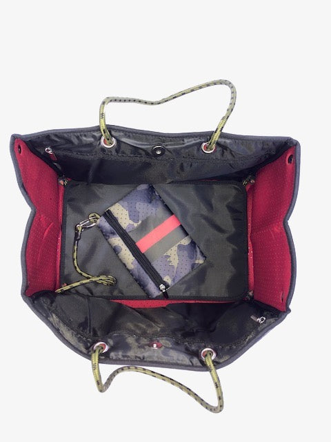 Neoprene Tote Bag Camo Green by Dallas Hill Design