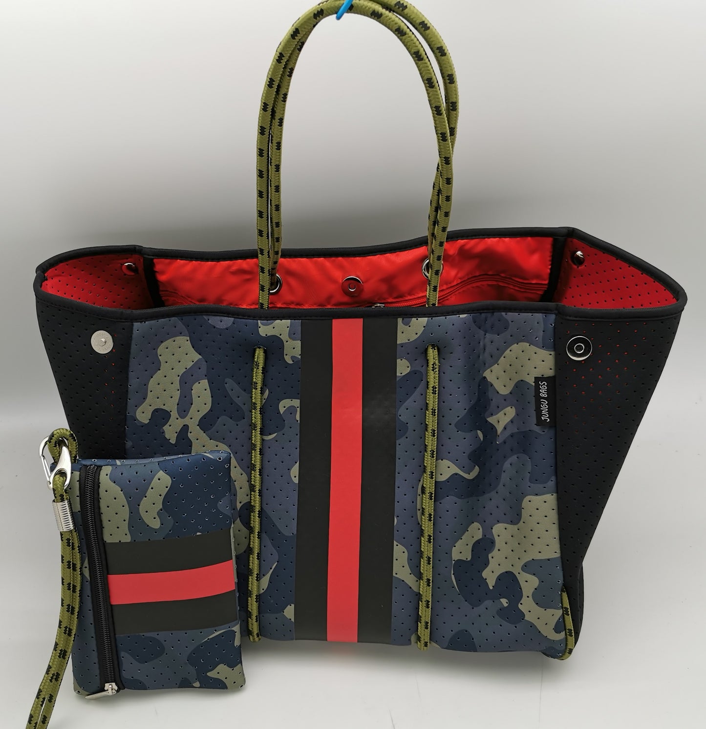 Neoprene Tote Bag Camo Green by Dallas Hill Design