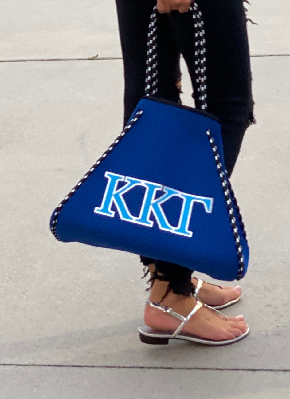 Kappa Kappa Gamma Sorority Gift Bid Day Recruitment Neoprene Tote Bags School Overnight Gym Travel Beach Sister Dallas Hill
