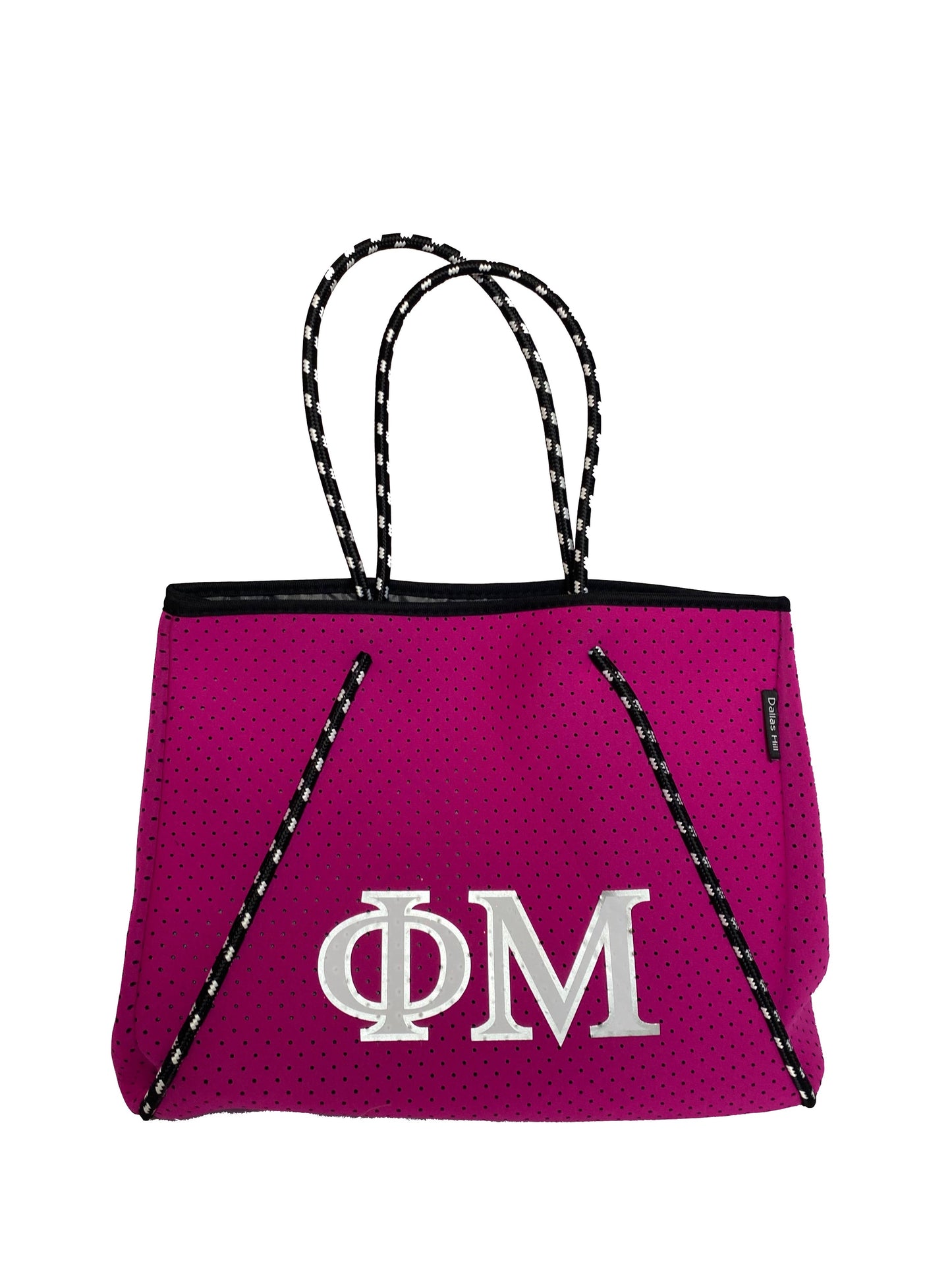 Phi Mu Sorority Gift Bid Day Recruitment Neoprene Tote Bags School Overnight Gym Travel Beach Sister Dallas Hill