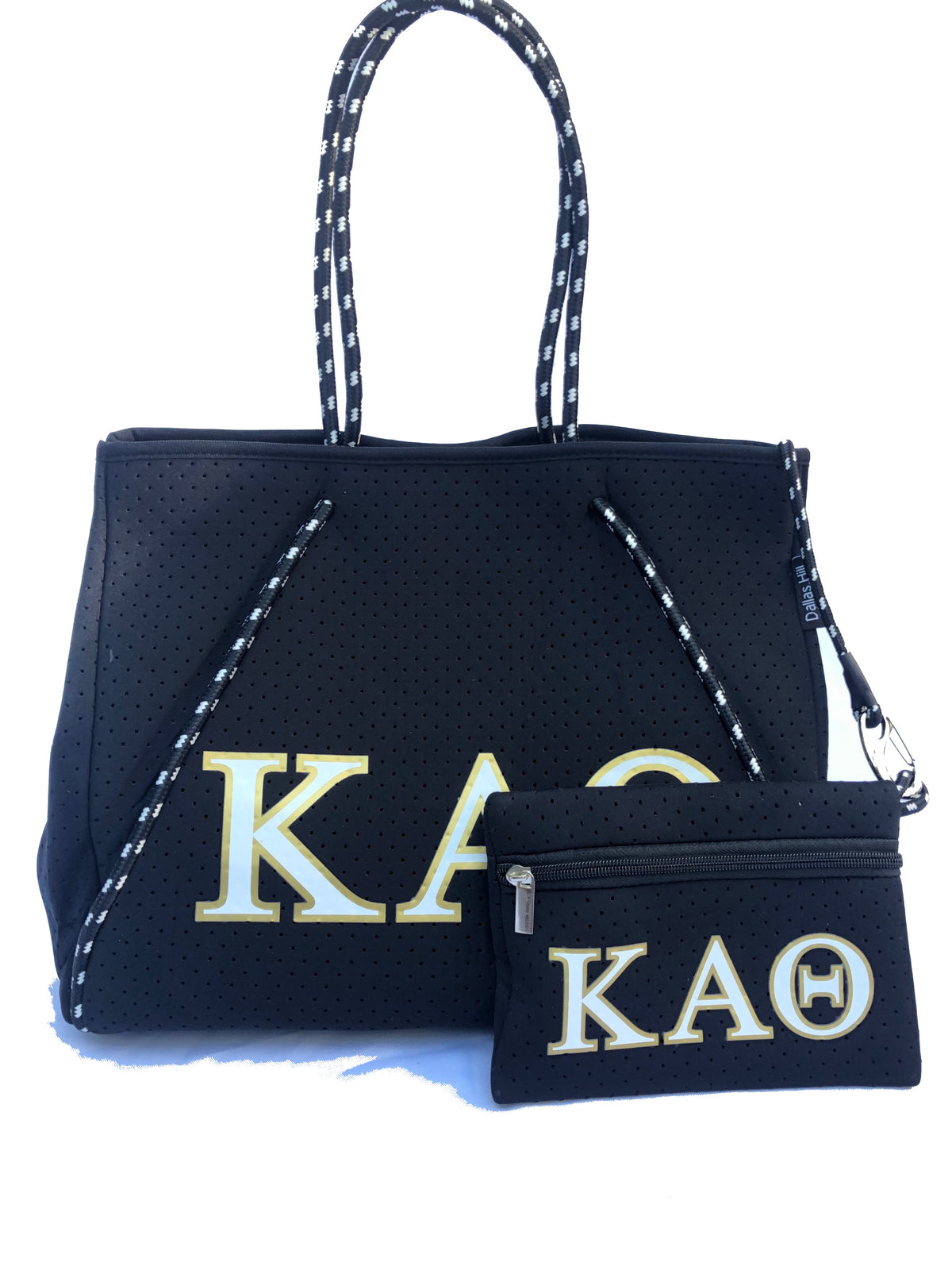 Kappa Alpha Theta Sorority Gift Bid Day Recruitment Neoprene Tote Bags School Overnight Gym Travel Beach Sister Dallas Hill